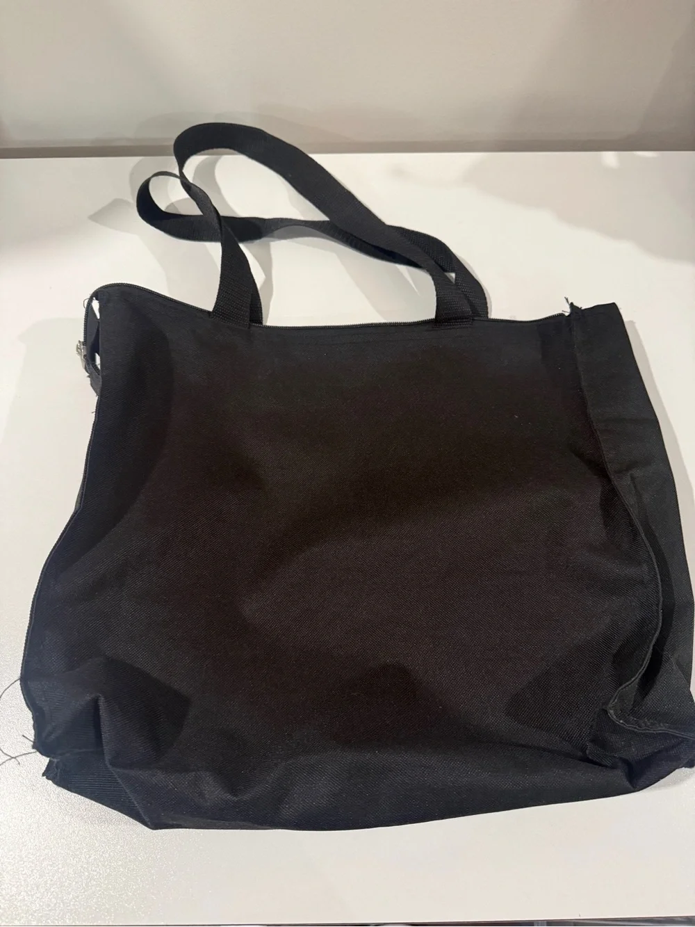 Disney Mickey Mouse Black & White Striped Large Tote Bag